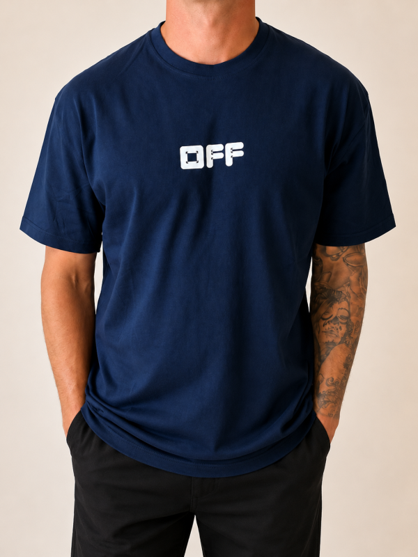 Navy Off-White – OFF front / WHITE back view 1